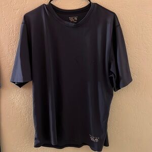 Mountain hardwear base layer tee shirt blue xl